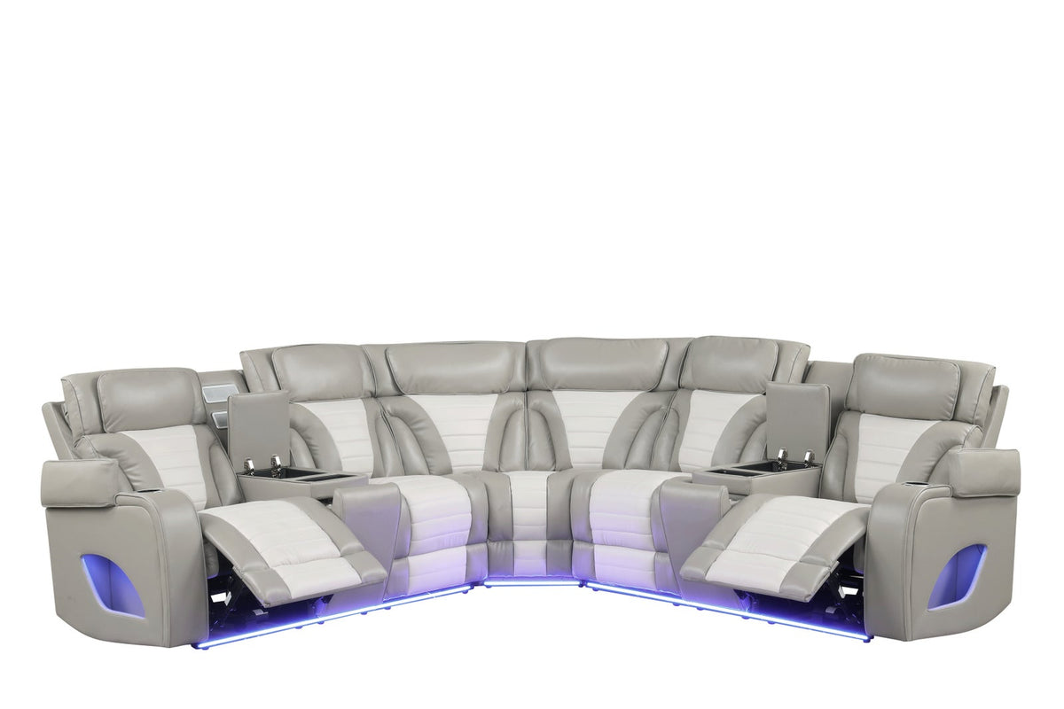 Ibiza Stone Power Reclining Sectional