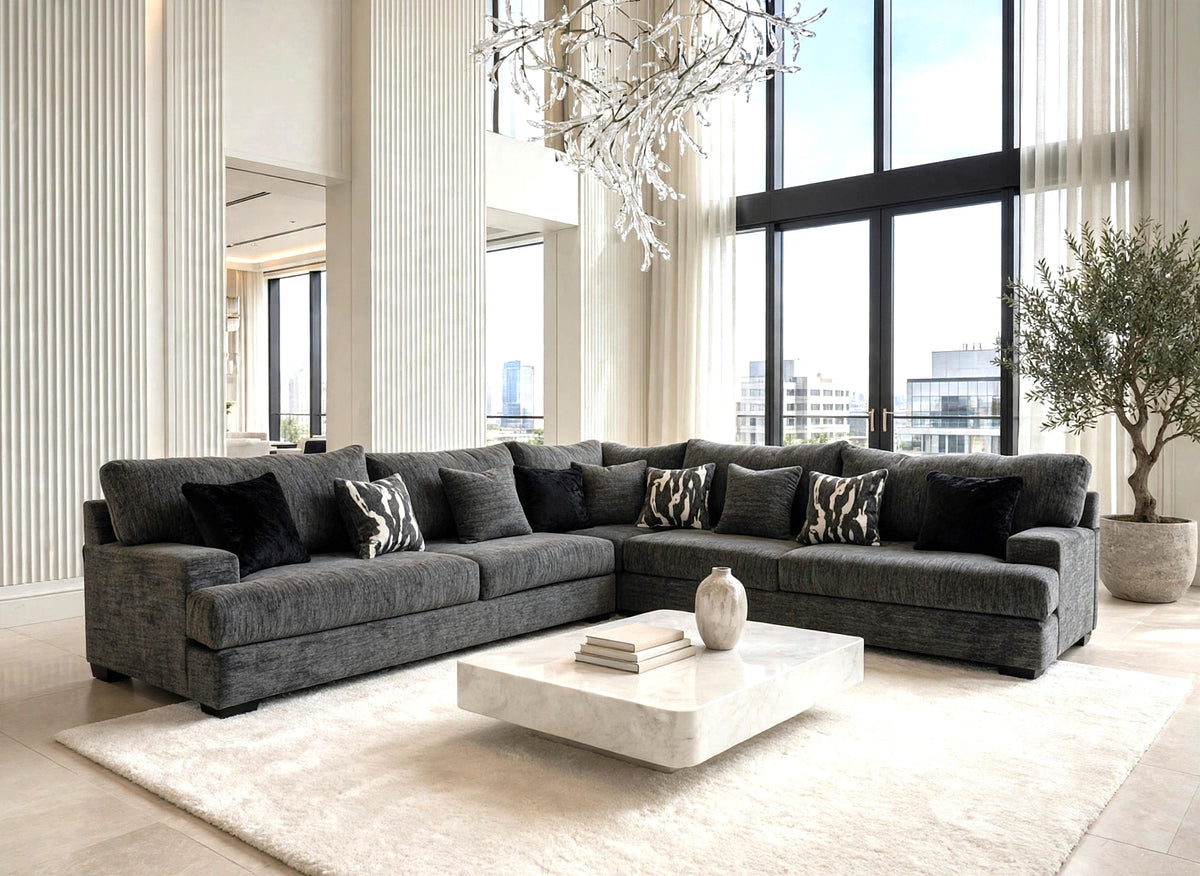 Charcoal Grand Oversized Sectional