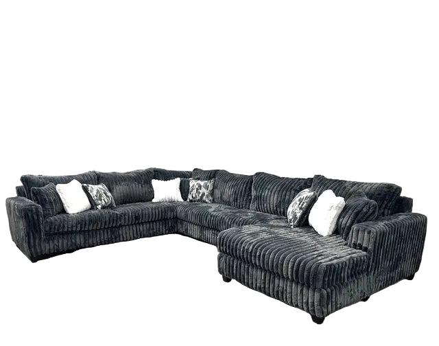 9900 Charcoal - 4PC Oversized Sectional