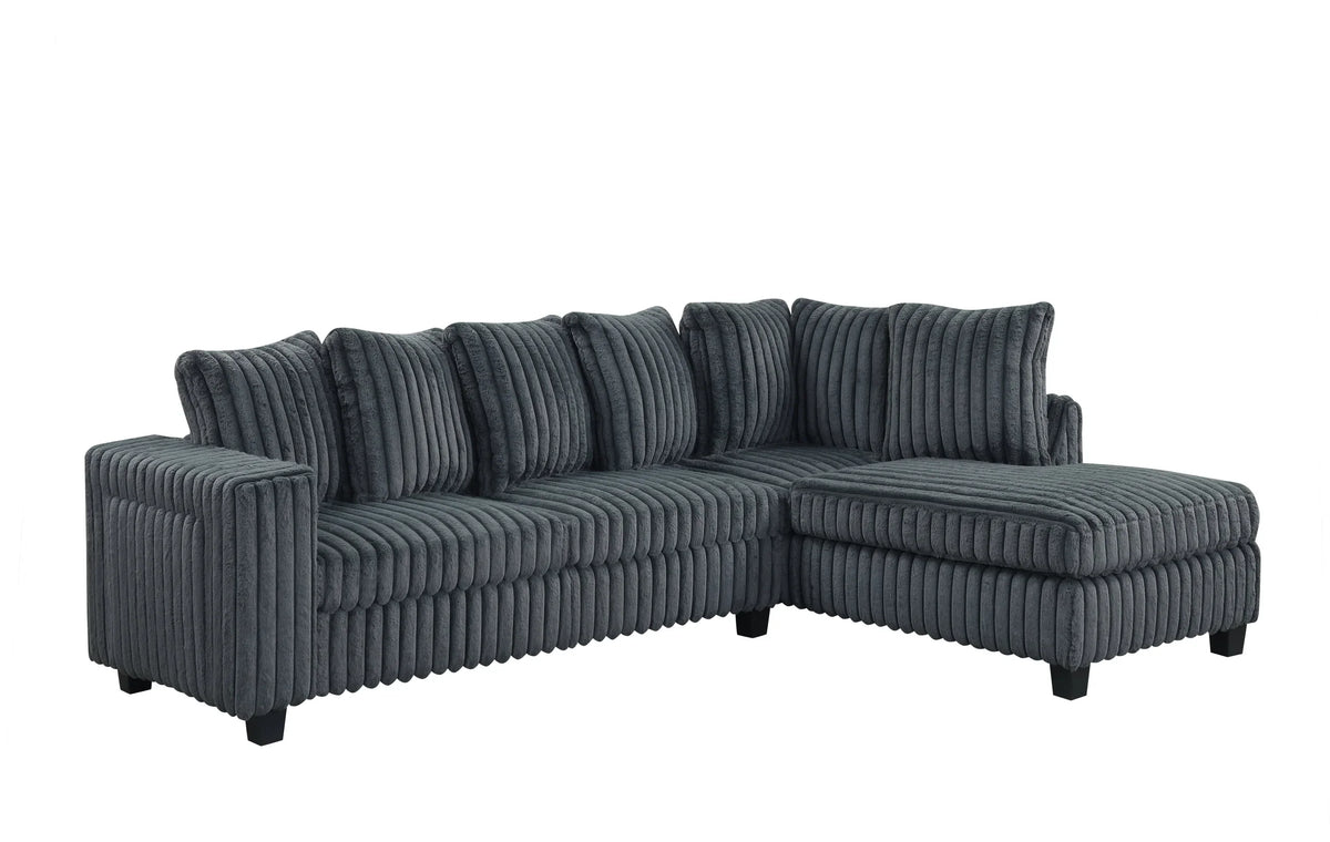 Madan Charcoal Reversible Sectional