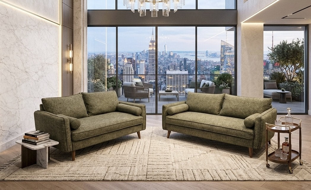Vanti Green 2-Piece Living Room Set (Sofa & Loveseat)