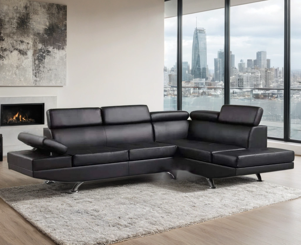 Moderno Black RAF Sectional