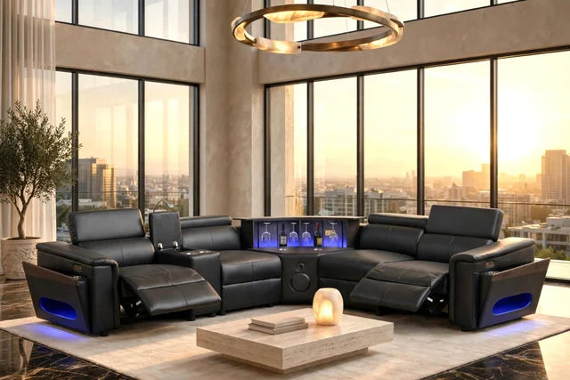 Noir Elite Power Reclining Sectional