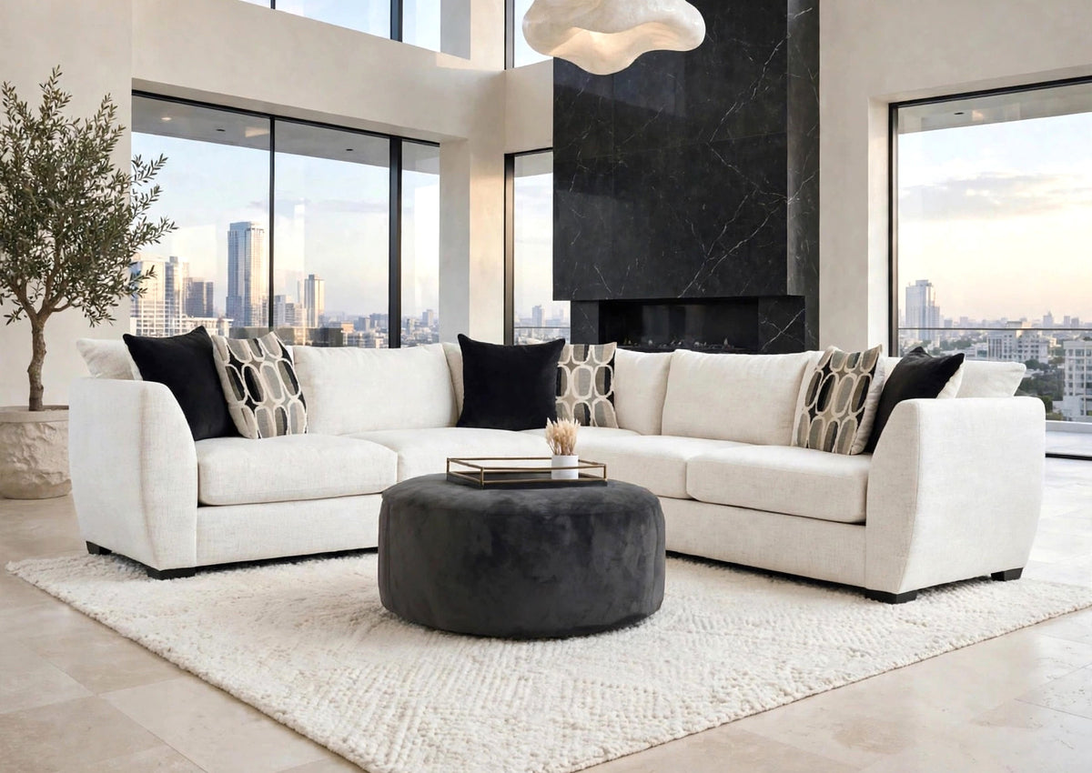 Behold Linen Chenille Sectional
