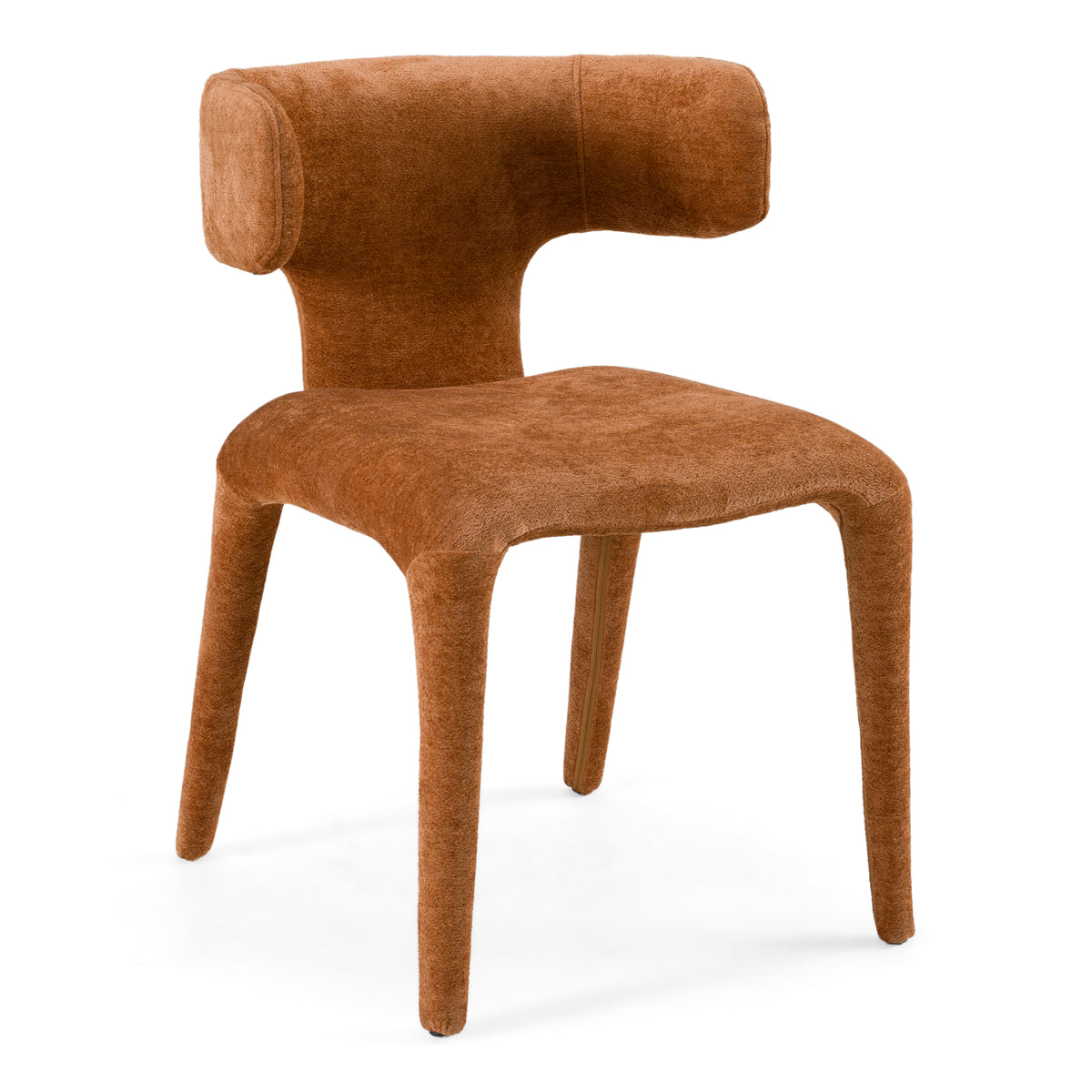 Saehee - Modern Rust Velvet Dining Chair - original 1