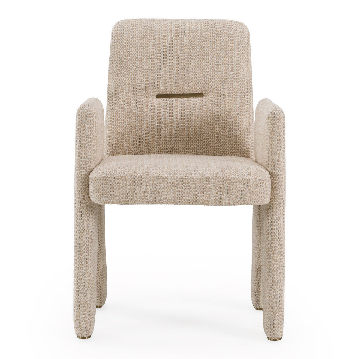 Scahill - Modern Beige Fabric Dining Chair - original 1
