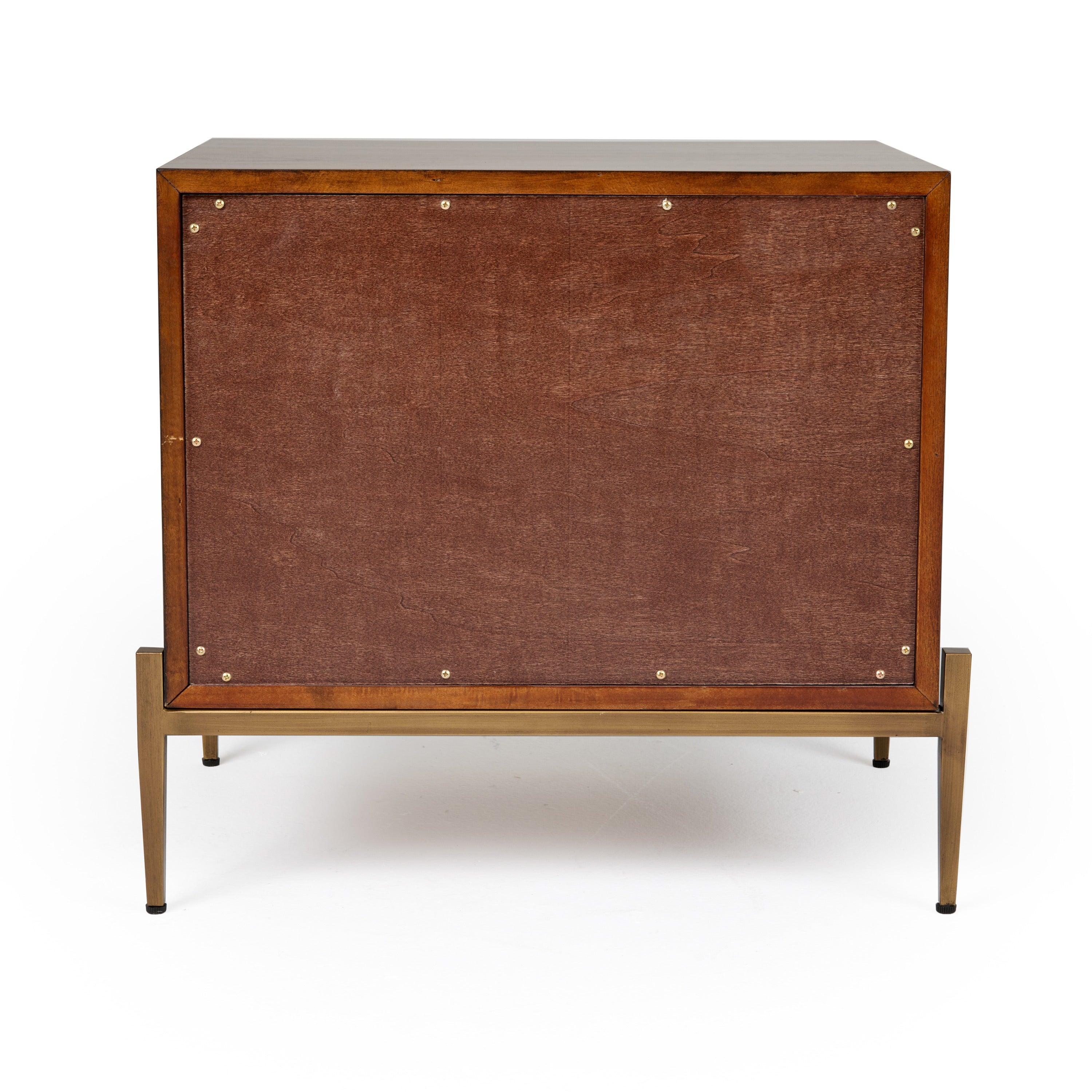 Modrest Shane - Modern Acacia & Brass Nightstand