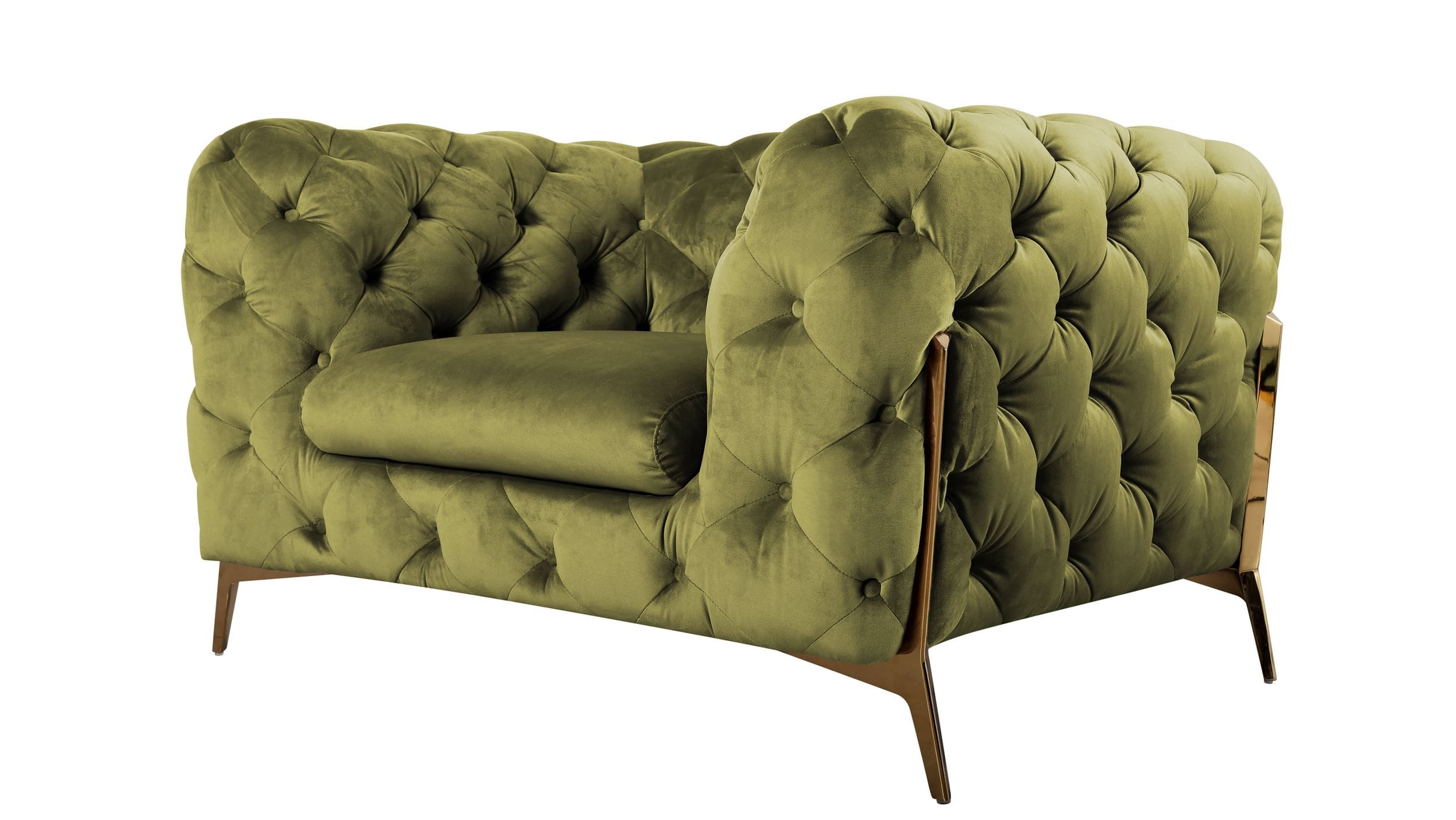 Divani Casa Sheila - Transitional Green Fabric Chair