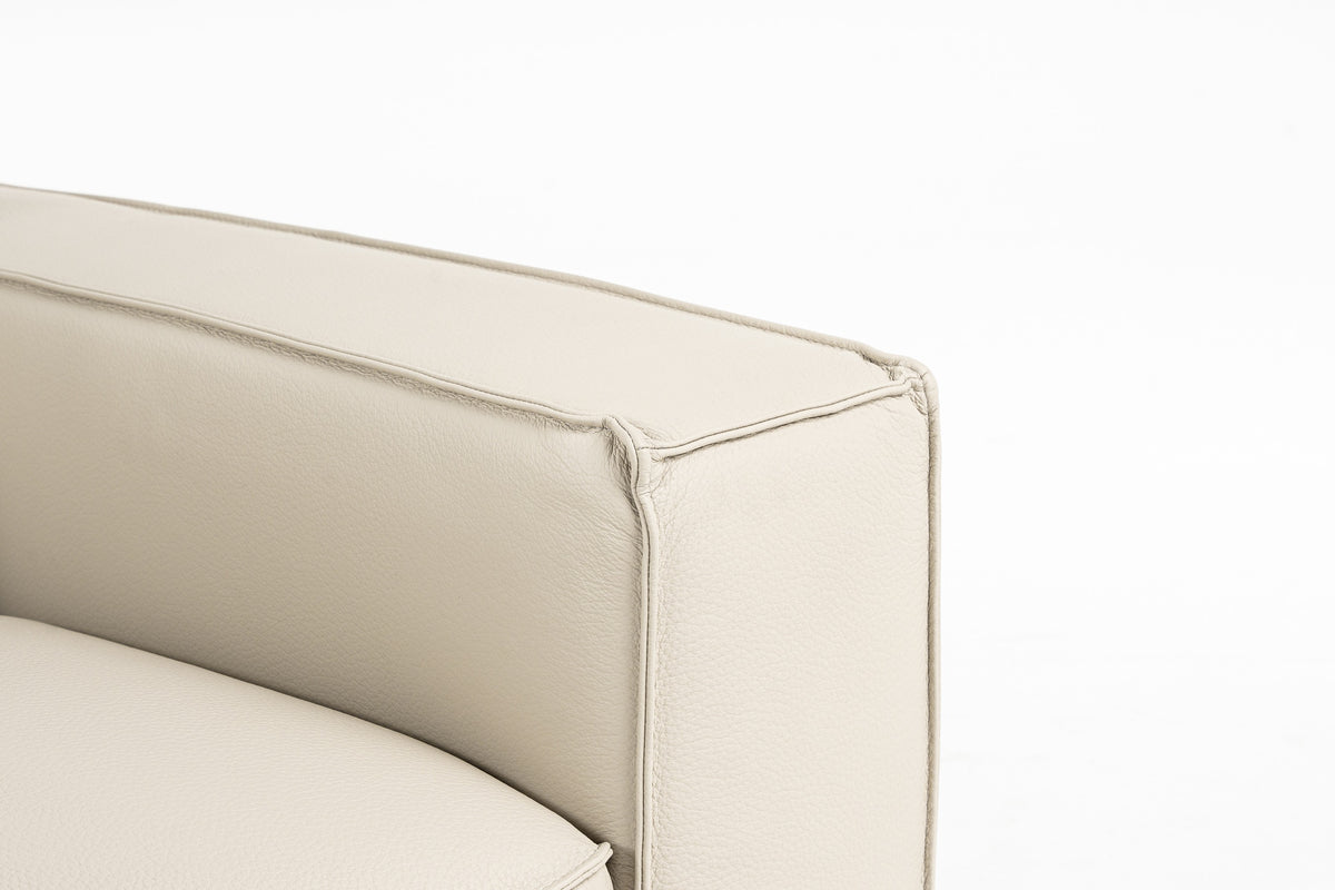 Soho - Italian Grey Oyster Leather Armchair