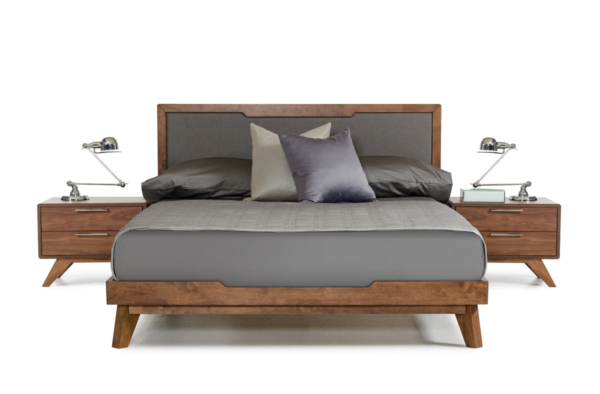 Soria Mid-Century Walnut Nightstand