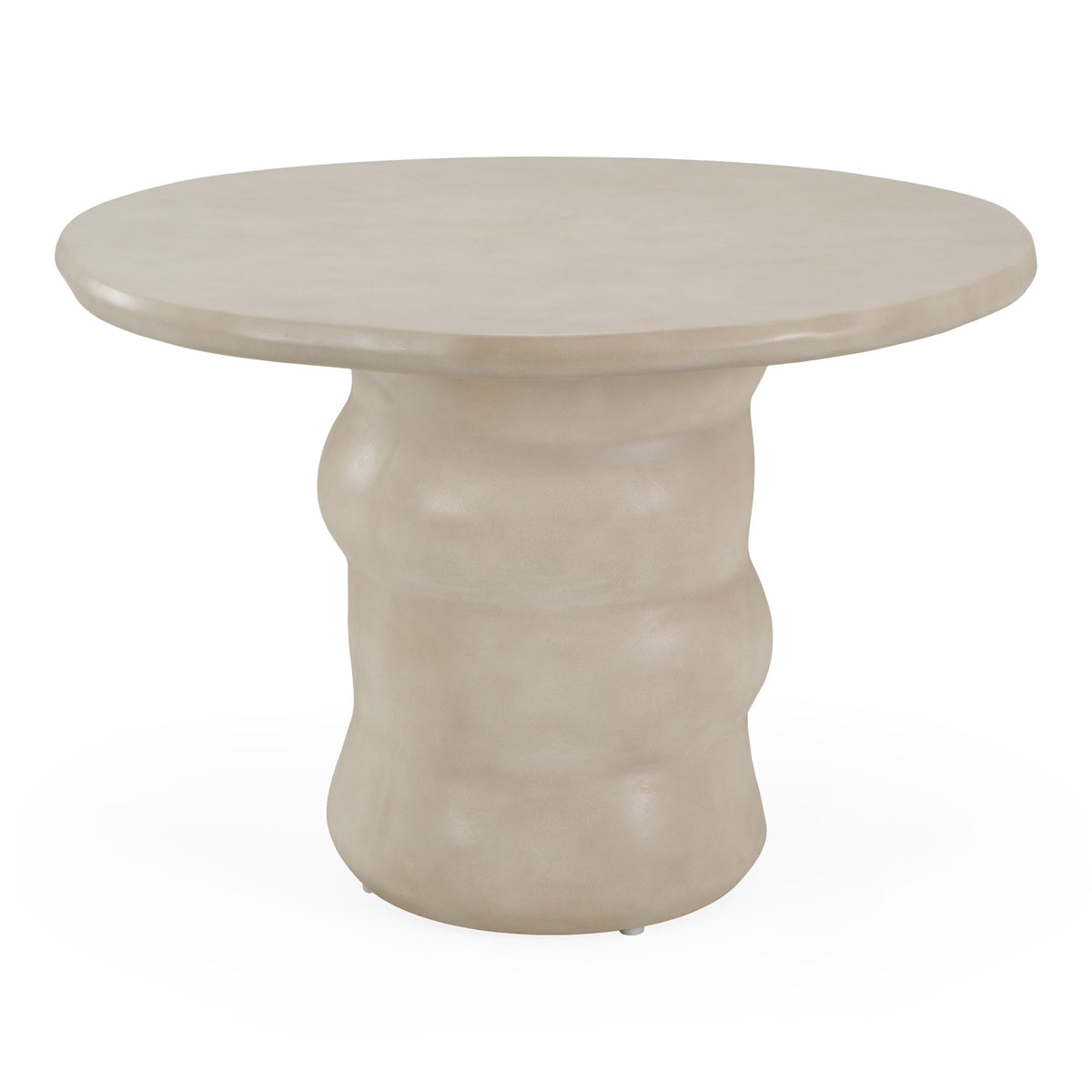 Sosso - Modern Beige Round Concrete Dining Table - original 1