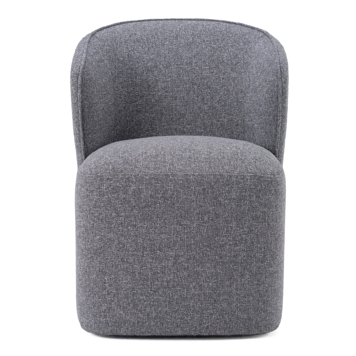 Souza - Modern Grey Fabric Swivel Dining Chair