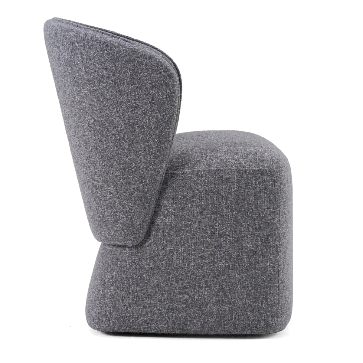 Souza - Modern Grey Fabric Swivel Dining Chair