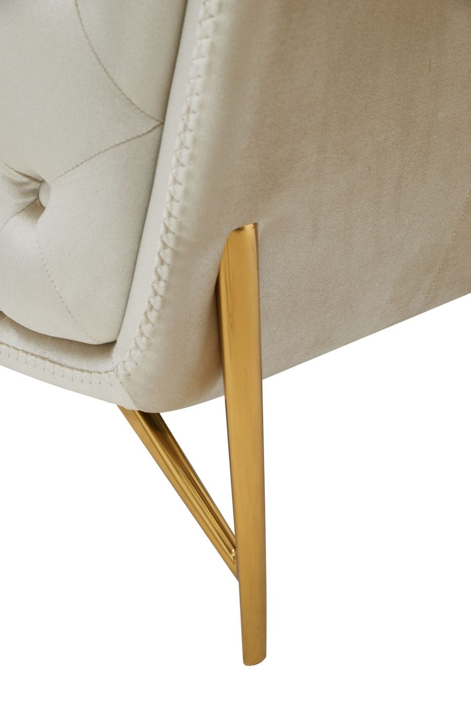 Divani Casa Stella - Transitional Beige Velvet Loveseat