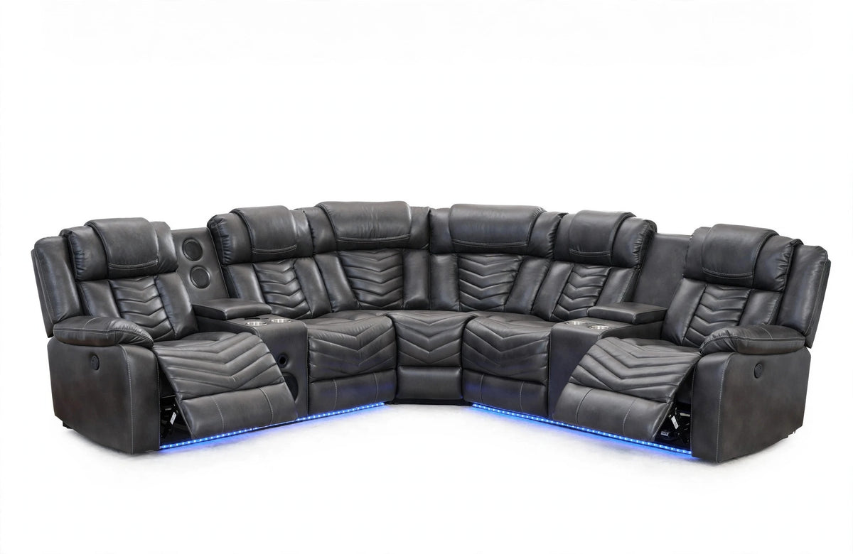 Sterling Gray Reclining Sectional
