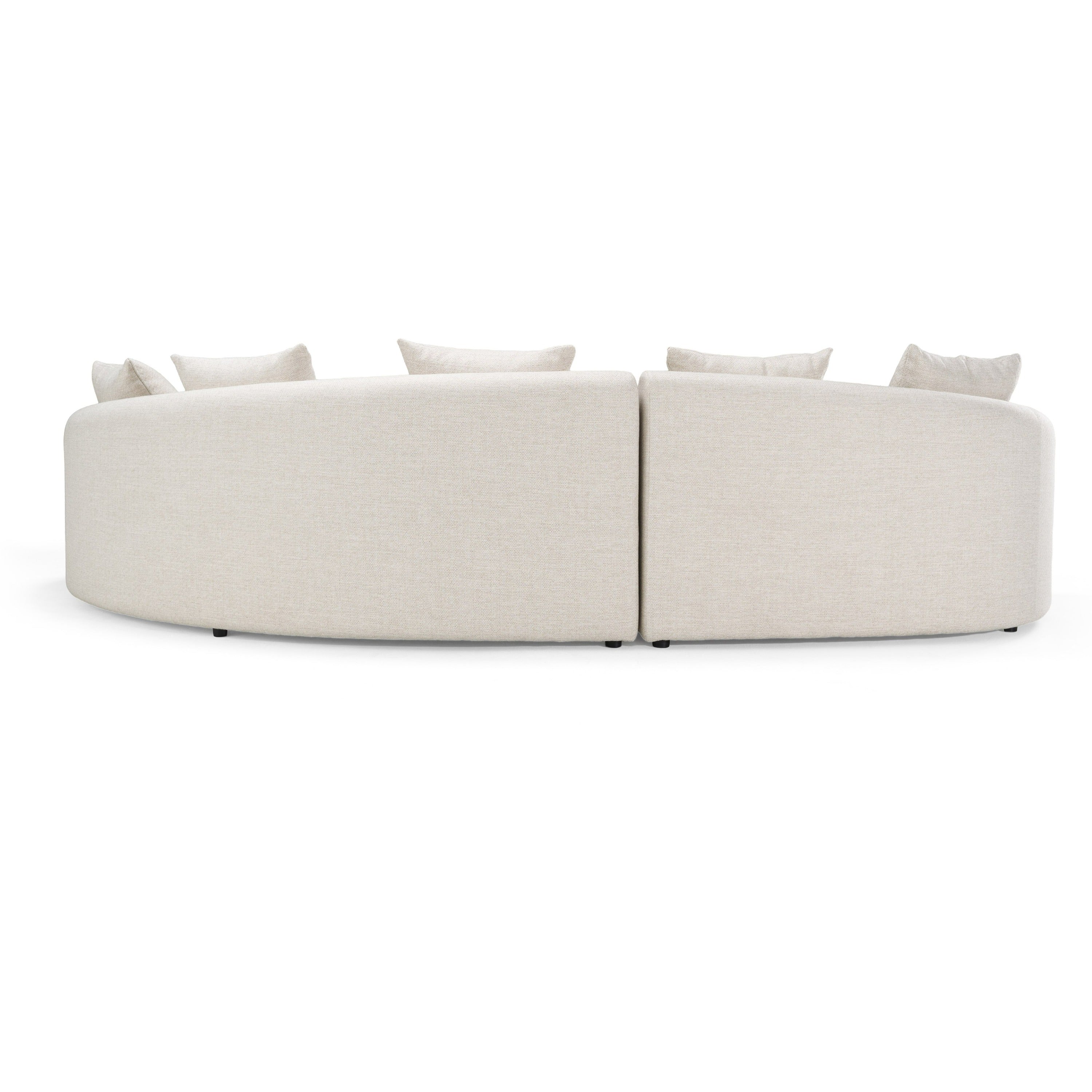 Renava Tabarca - Outdoor Beige Fabric Sectional Sofa