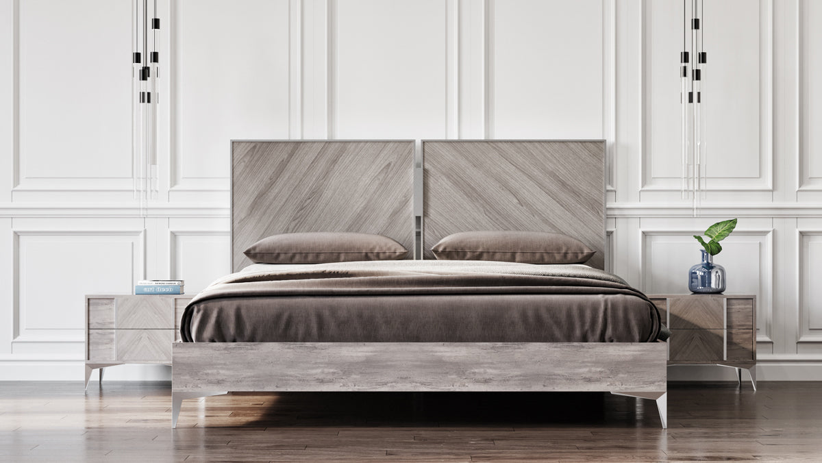 Alexa Italian Modern Grey Bed