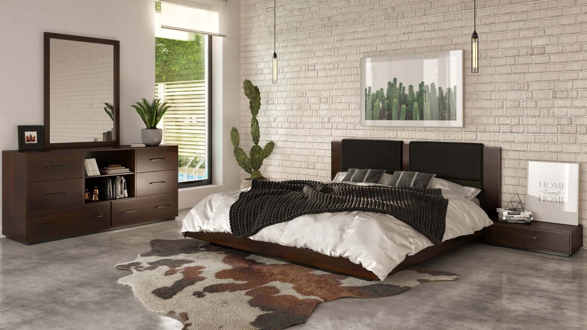 Nova Domus Fantasia - Contemporary Dark Walnut Mirror
