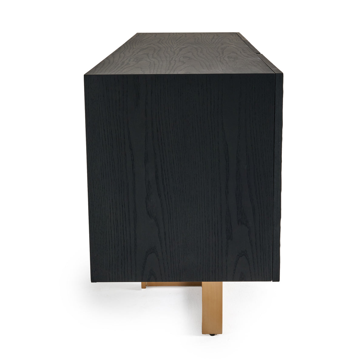 Tasha - Modern Black Ash + Brushed Gold Buffet