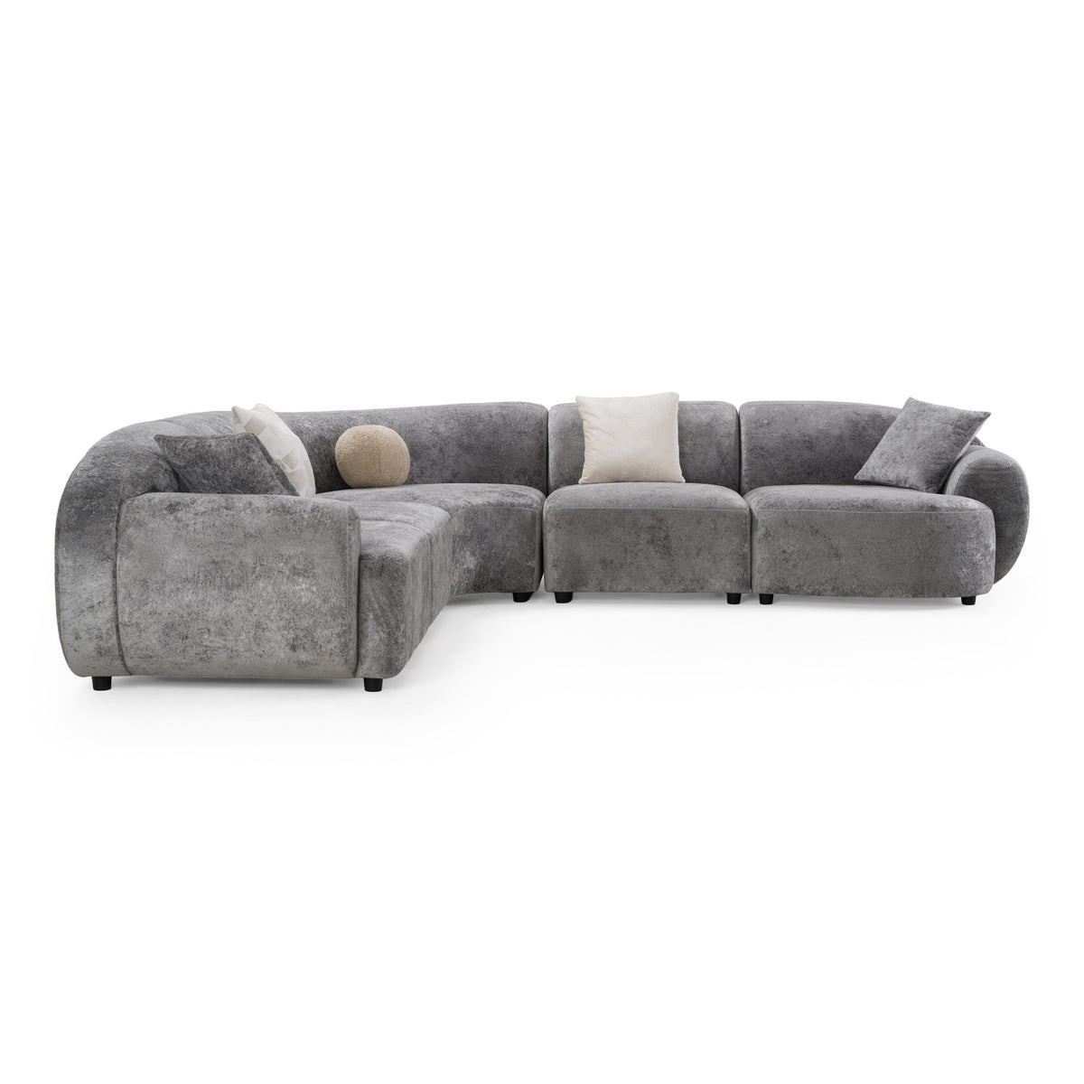 Terra - Modern Grey Fabric Sectional Sofa - original 1