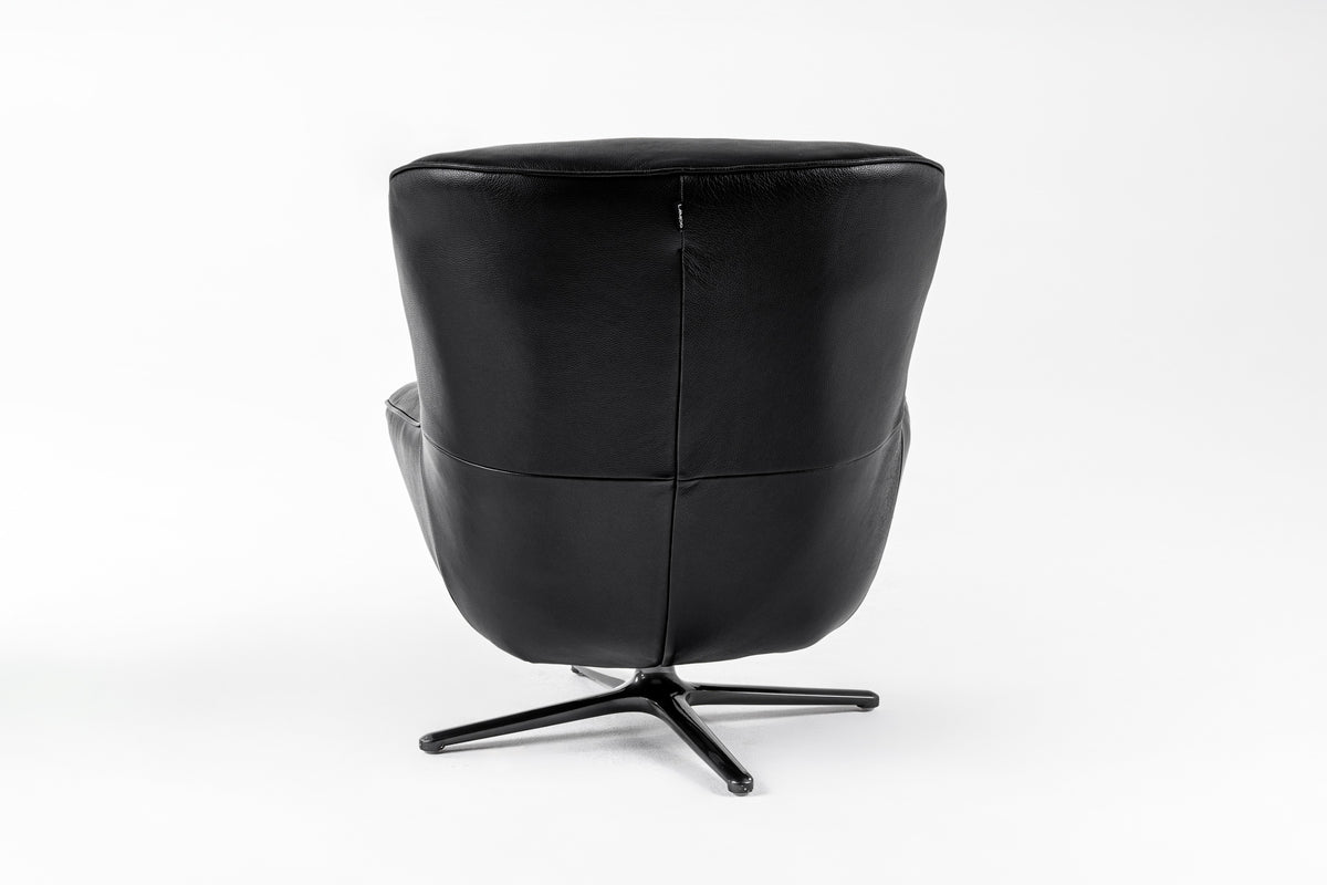 Theo - Modern Black Leather Accent Chair