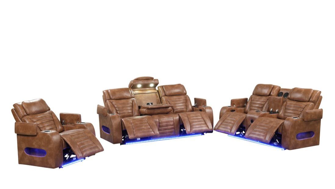 TOKYO 3PC Brown Power Reclining Set – FREE Rug or TV!