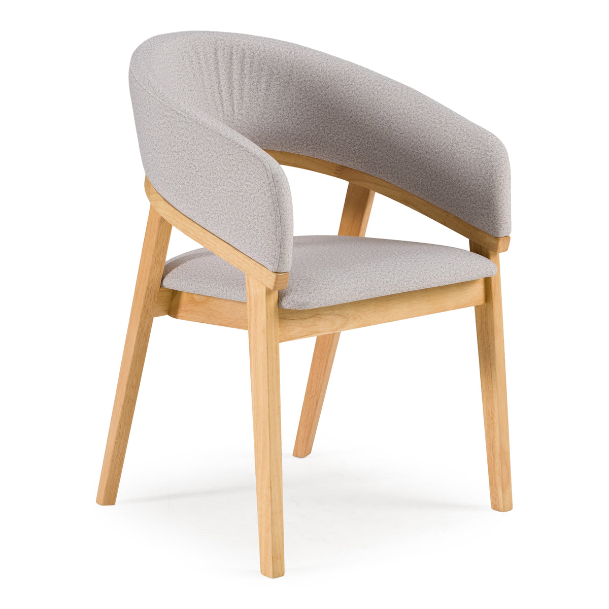 Truman - Mid-Century Modern Grey + Natural Oak Dining Chair - original 2