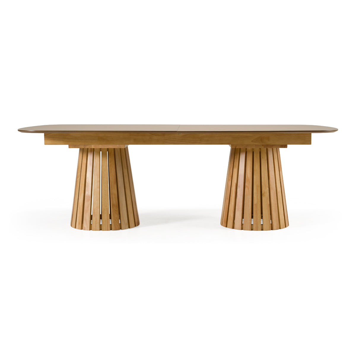 Truman - Mid-Century Modern Natural Oak Extendable Dining Table - original 3