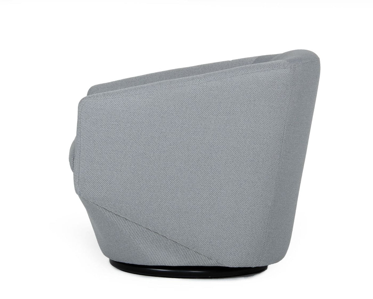 Tyson - Modern Grey Fabric Accent Chair