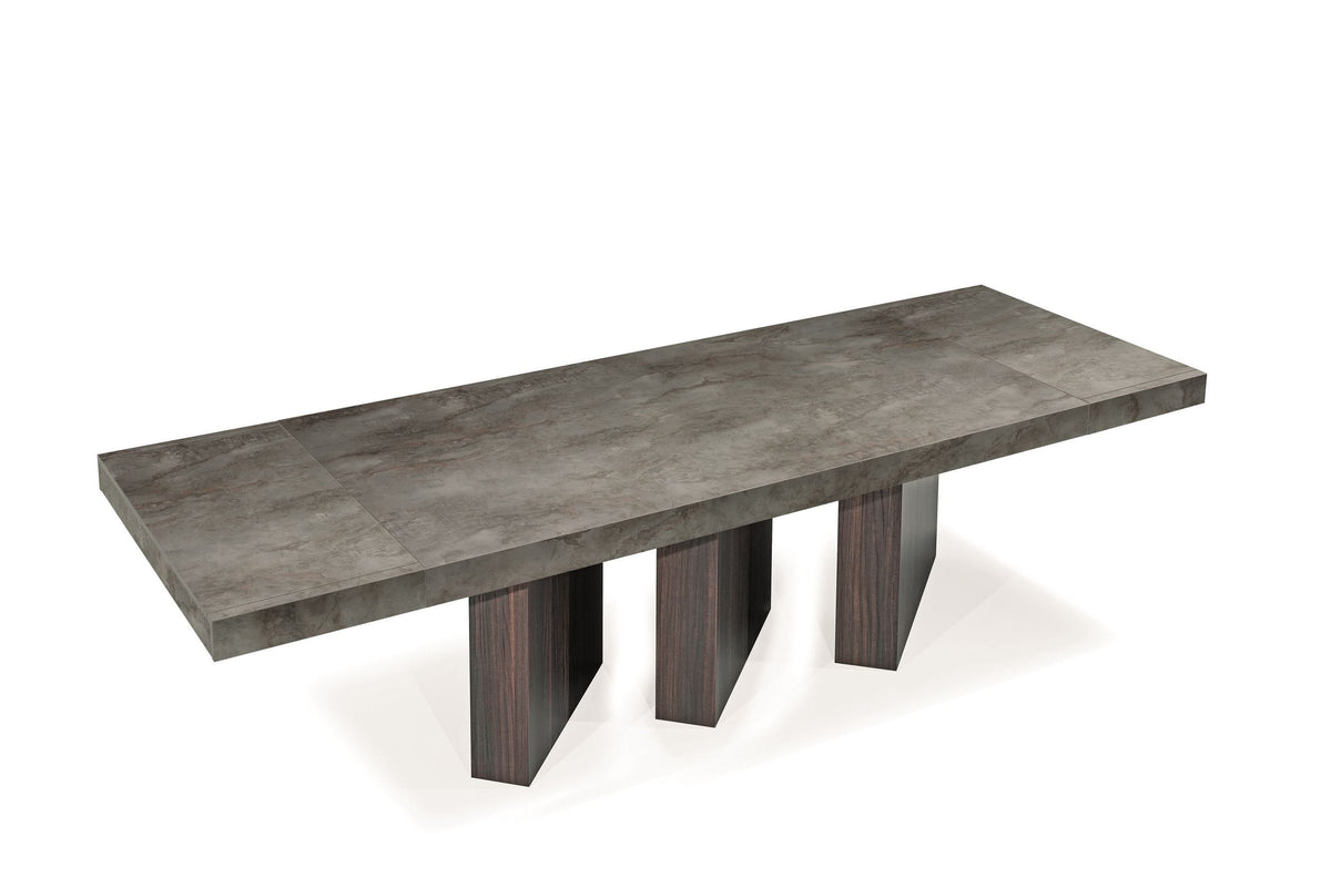 Amsterdam - Modern Grey Volcano & Eucalyptus Oak Dining Table