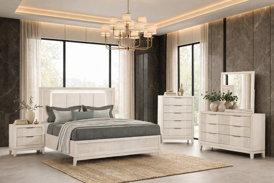 Kensington Modern Grey Bedroom Set - Original