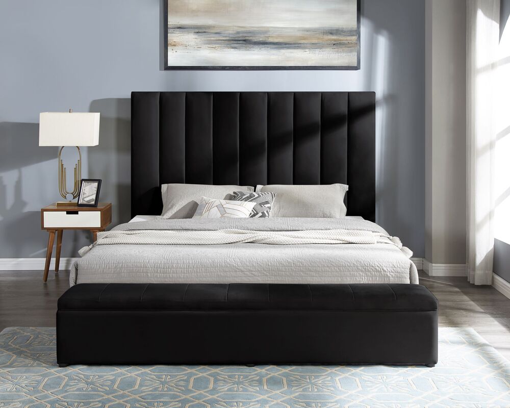 Valencia - Platform Storage Bed BLACK, GRAY, BEIGE