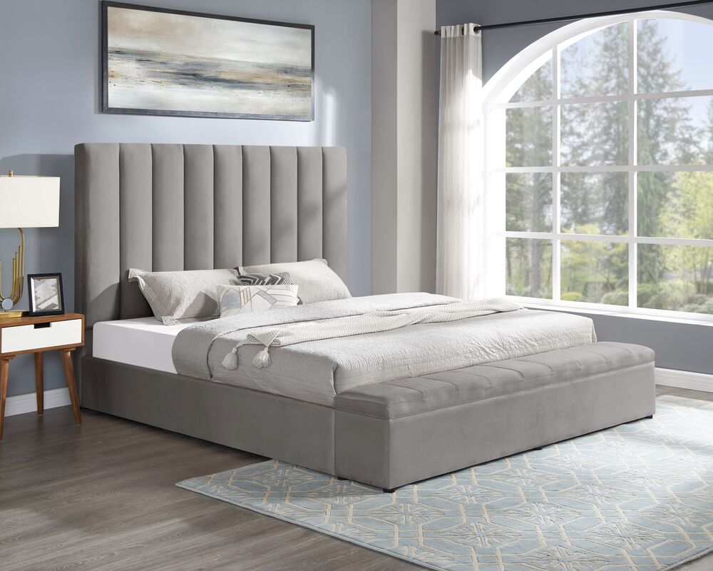 Valencia - Platform Storage Bed BLACK, GRAY, BEIGE
