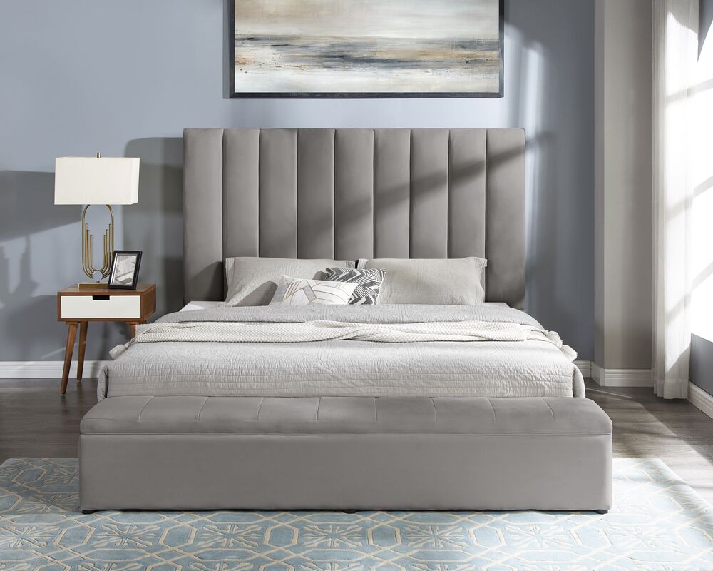 Valencia - Platform Storage Bed BLACK, GRAY, BEIGE