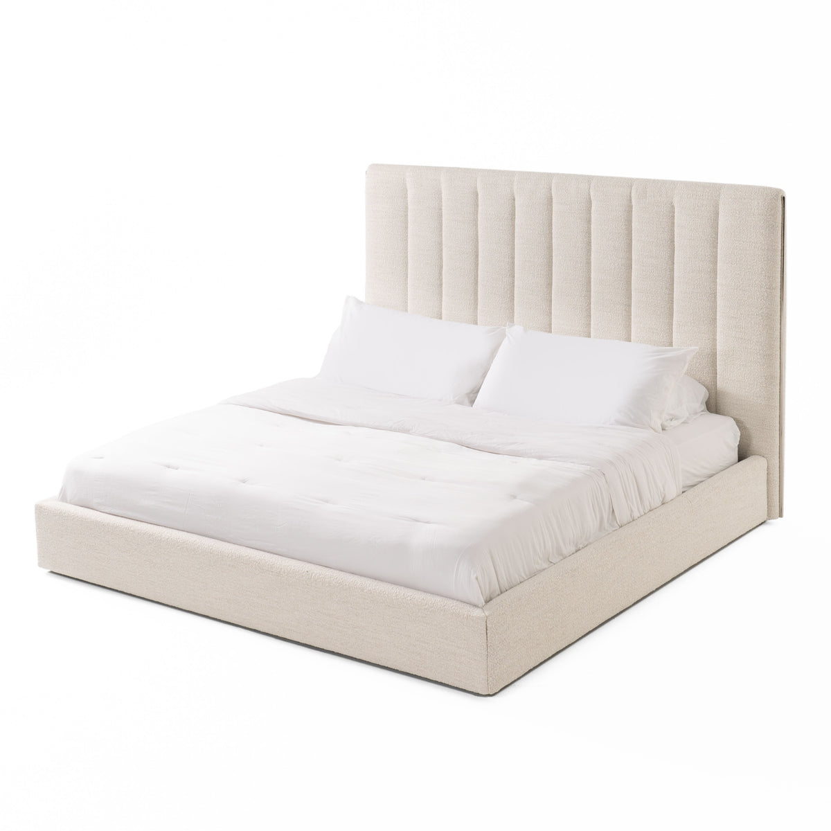 Valhalla - Contemporary White Fabric Bed