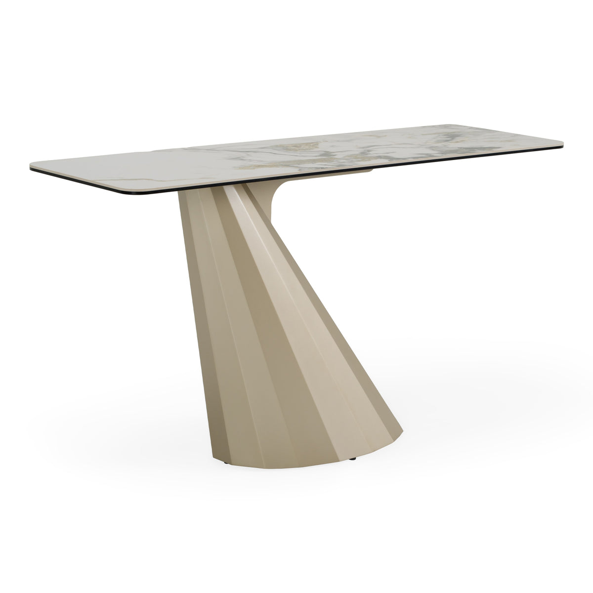 Vela - Modern Ceramic + Brass Console Table - original 1