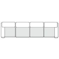 Divani Casa Vicki - Modern Grey Fabric Modular Sectional Sofa-4-Piece Sectional