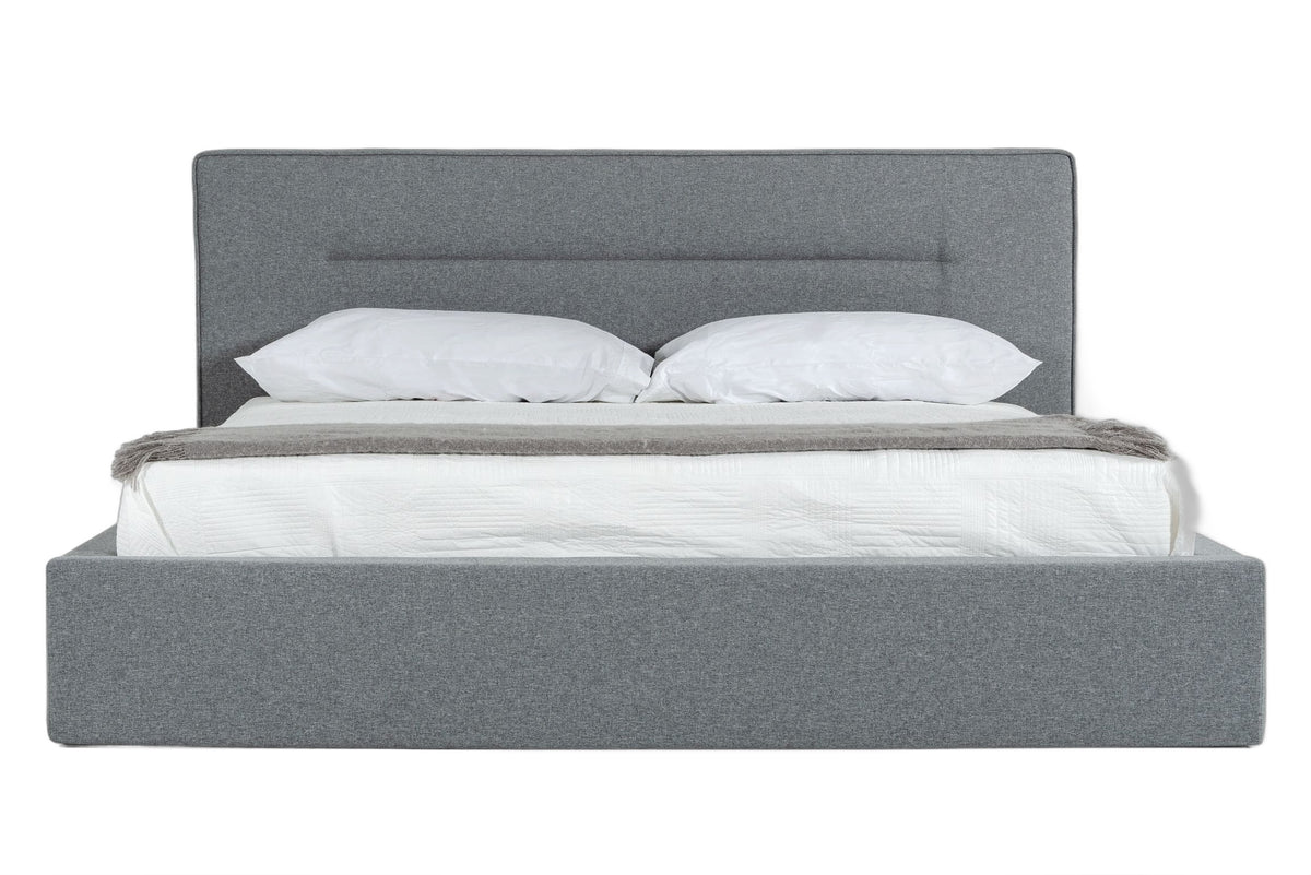 Juliana - Queen Italian Modern Dark Grey Upholstered Bed