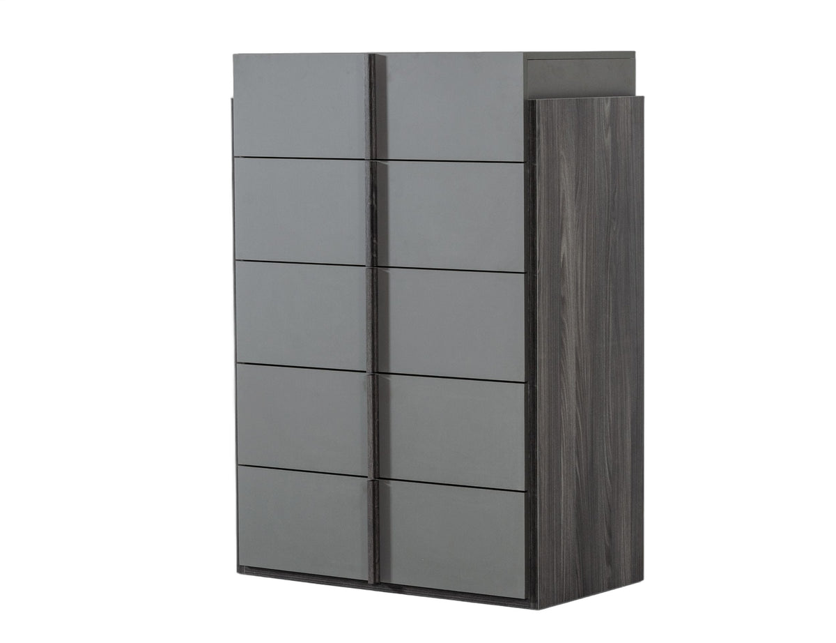 Lucia - Italian Modern Elm and Matte Grey Chest