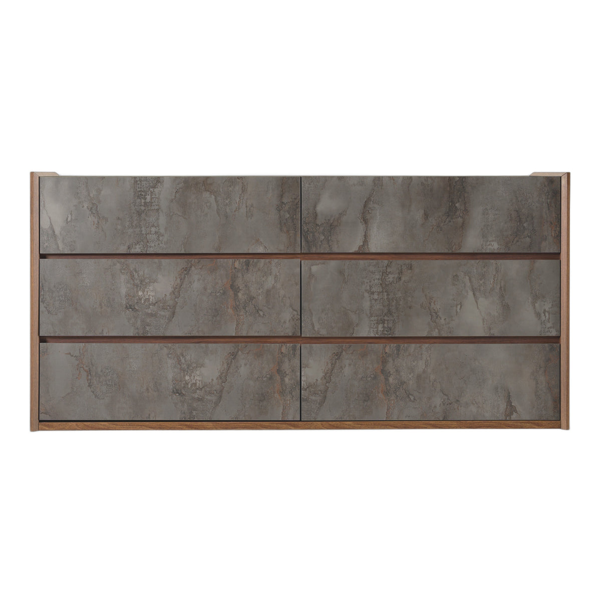 Rado Modern Walnut & Stucco Dresser