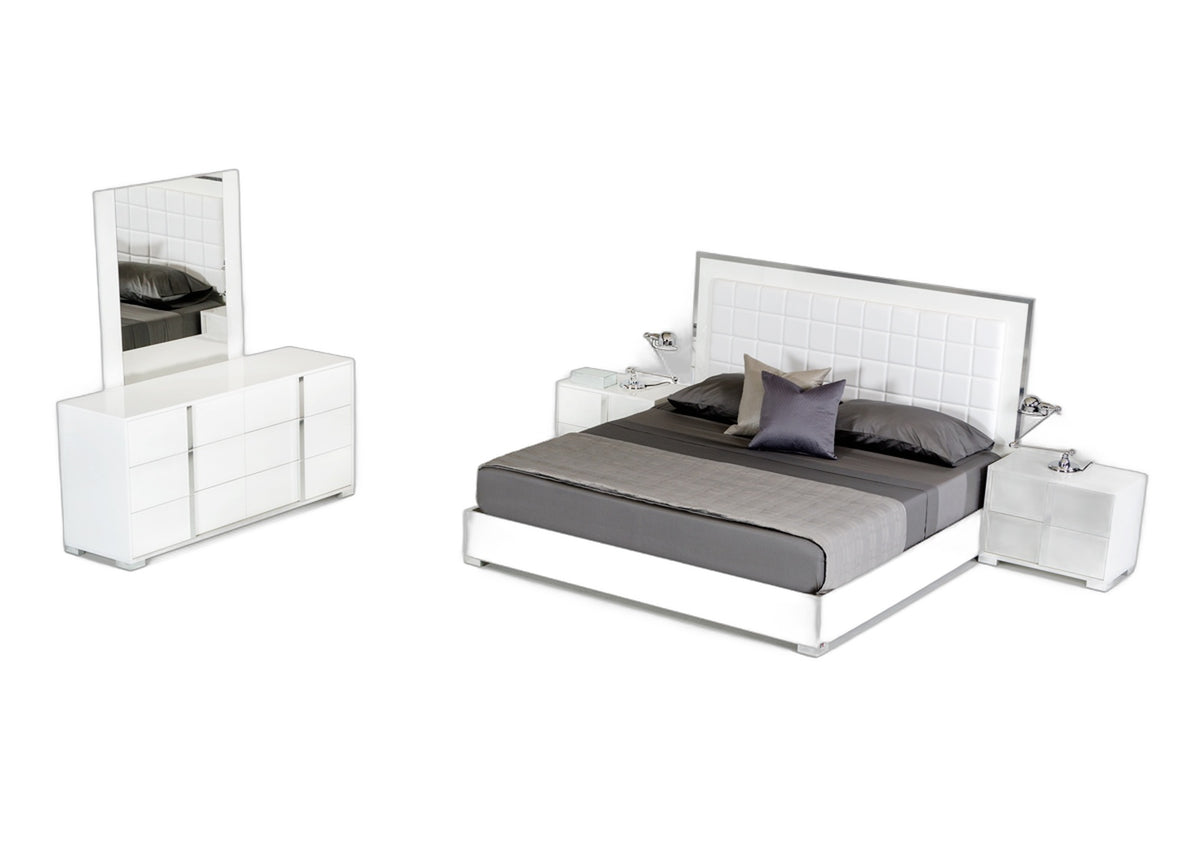 San Marino Modern White Bed
