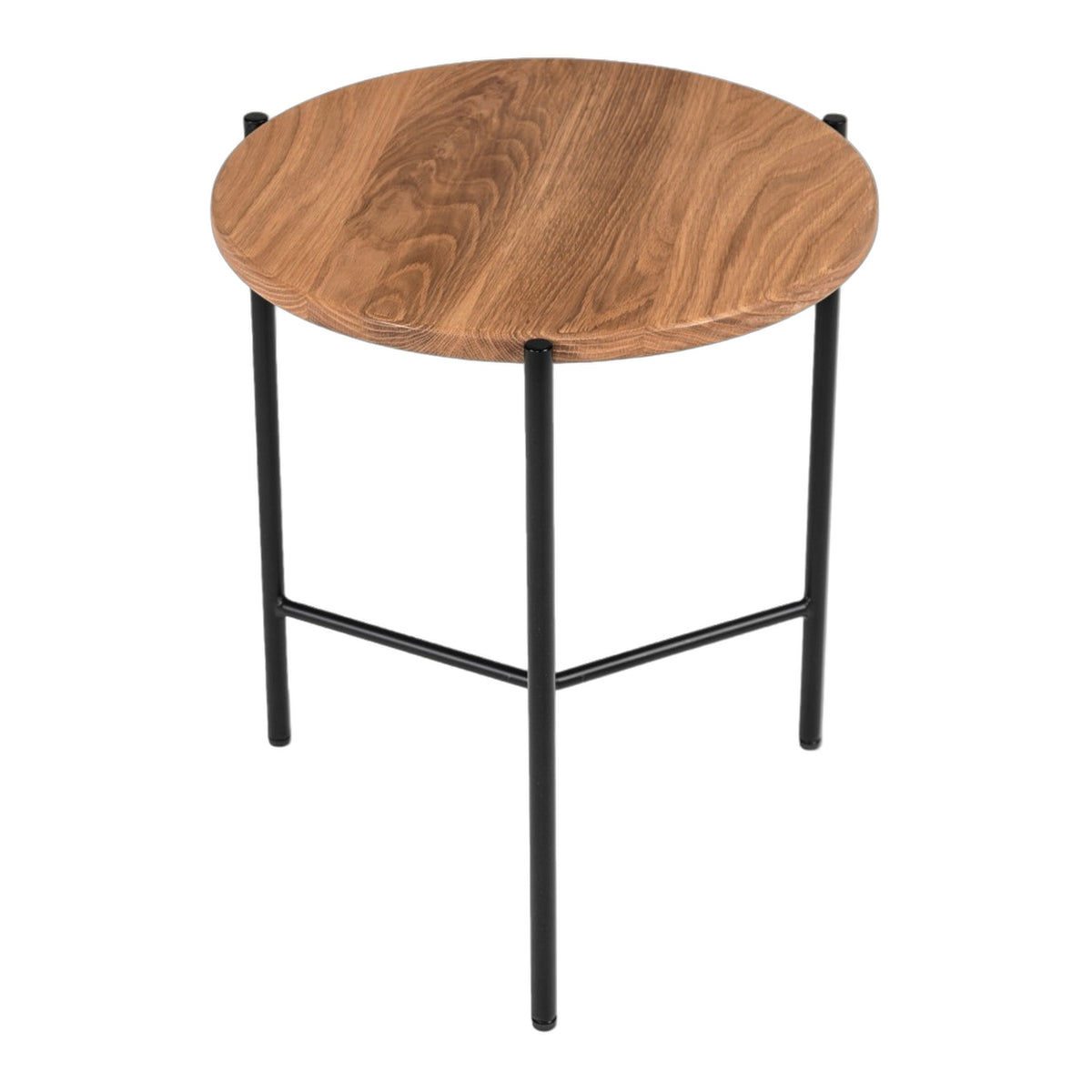 Bacone - Industrial Oak and Black Iron End Table