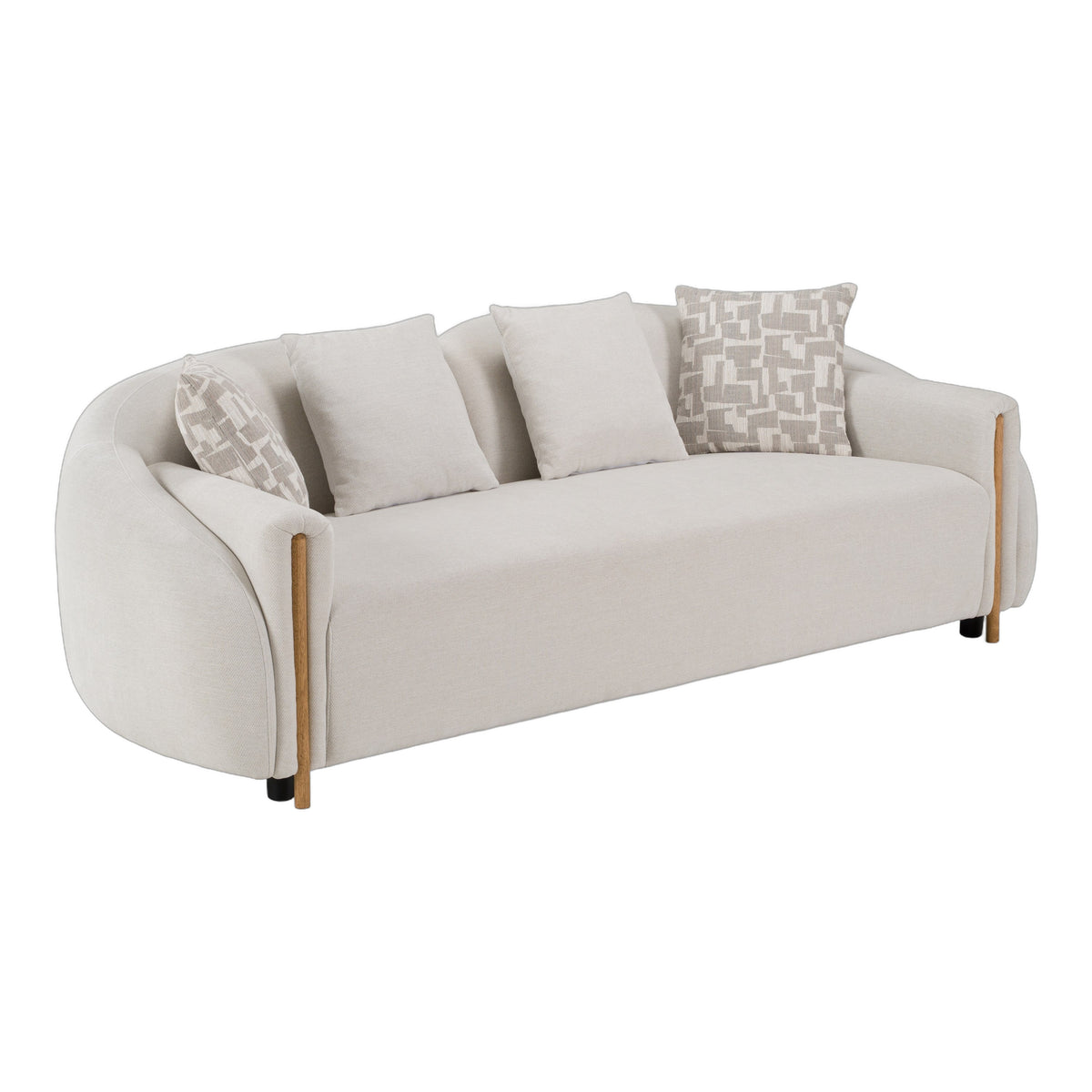 Yorba - Modern Beige Fabric Loveseat