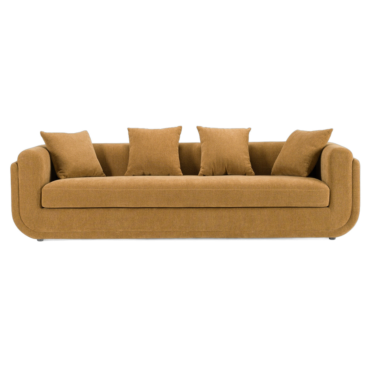 Tiene - Modern Orange Fabric 4-Seat Sofa