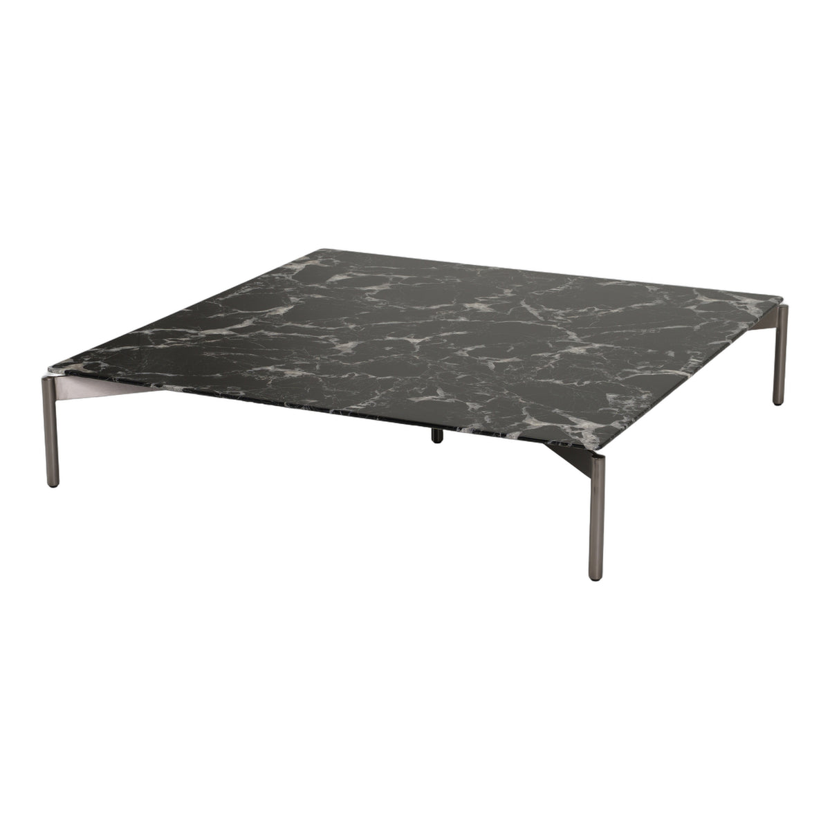 Lothal - Modern Black Faux Marble Coffee Table