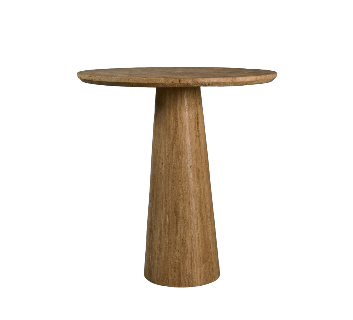 Velma - Modern Travertine Marble Round Dinette Table