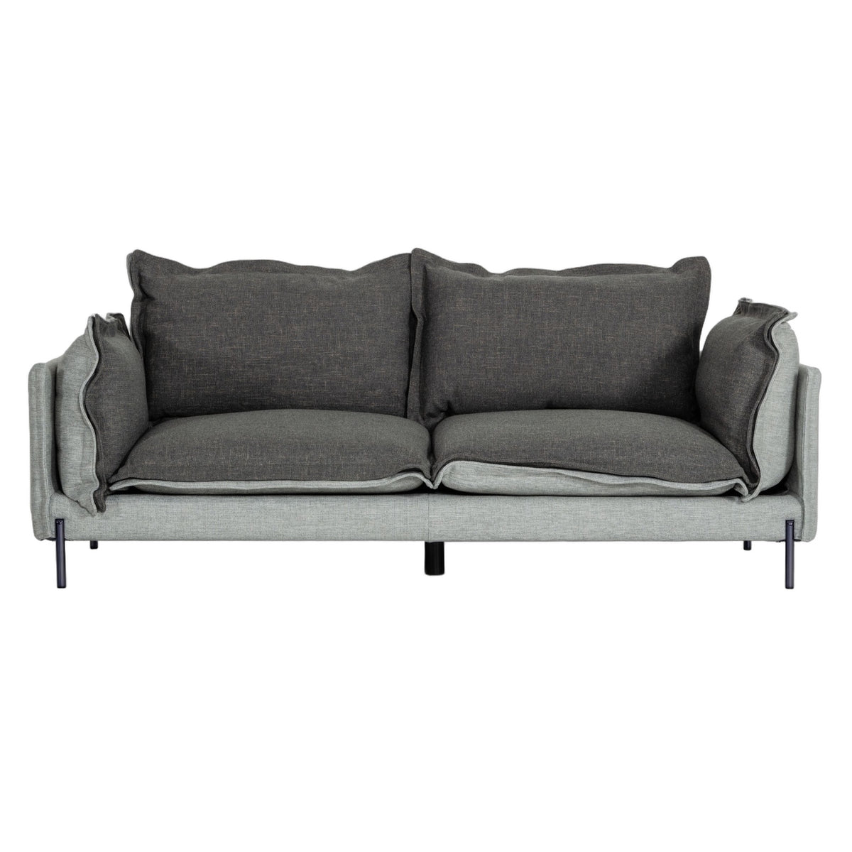 Mars - Modern Grey & Dark Grey Fabric Sofa