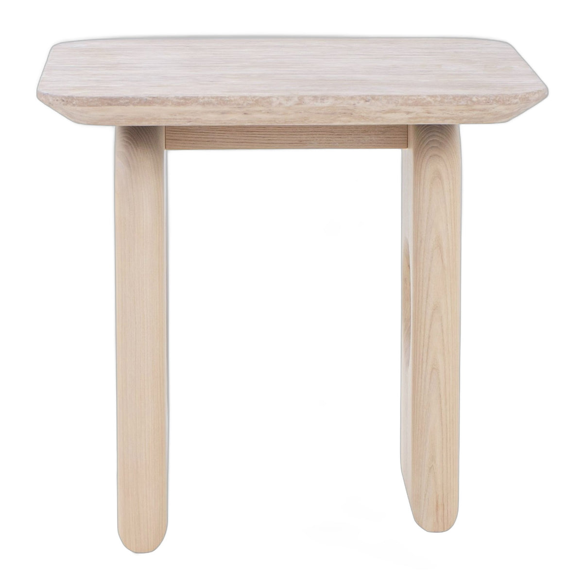 Osaka - Modern Faux Marble + Natural Ash End Table