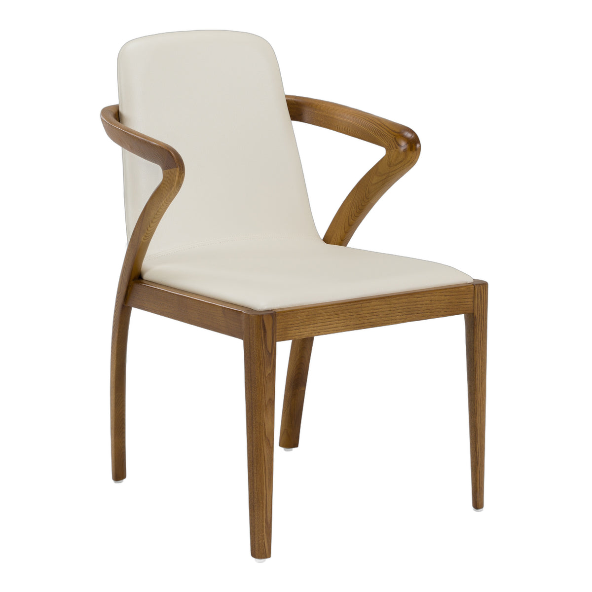 Falcon Mid-Century Walnut and Cream Dining Chair