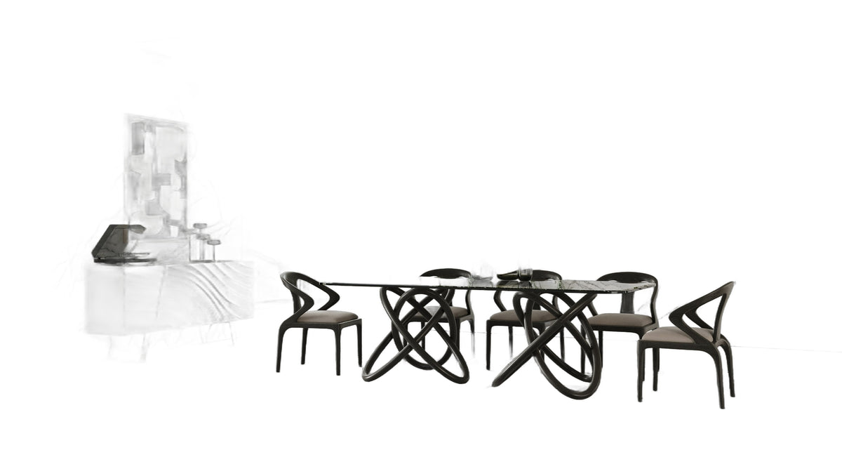 Finley Mid-Century Black & Gold Buffet